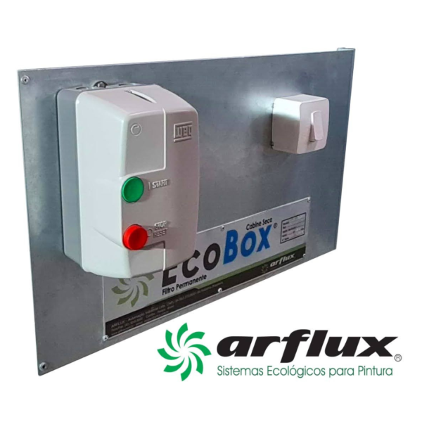 cabine-de-pintura-industrial-liquida-arflux-ecobox-painel-de-comando